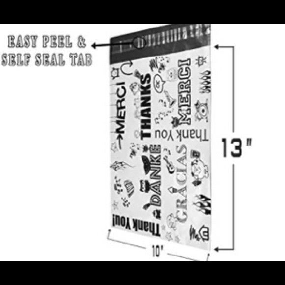 📫NWT📫 Lot of 25 - 13”L x 10”W Glossy Decorative Thank You Bags📫 - Picture 2 of 3